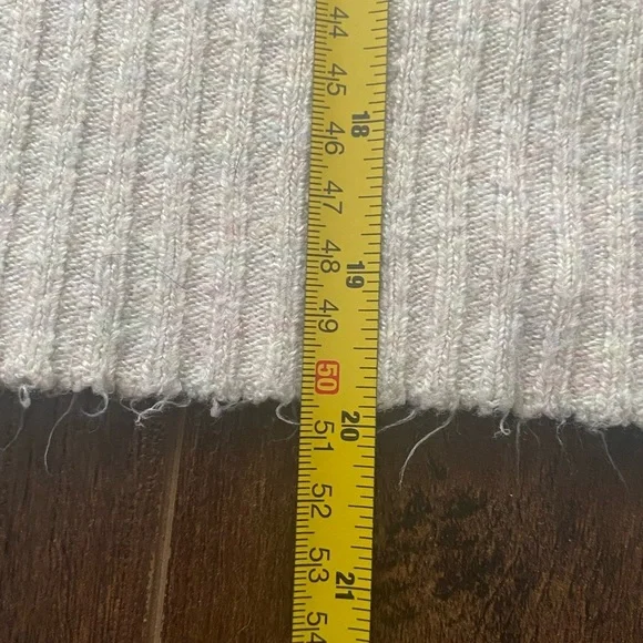 American Eagle Knit Cropped Hooded Sweater Oat XS - Picture 11 of 12